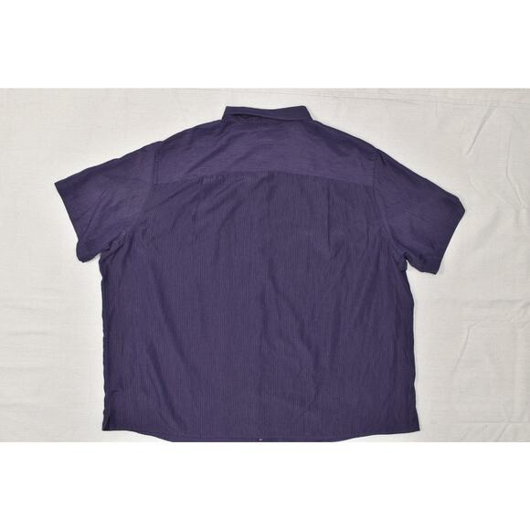 NEW Harbor Bay Men's Blue Short Sleeve Button Down Shirt Big & Tall Size 3XL - Picture 8 of 8